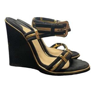 Paul Andrew suede wedge heels